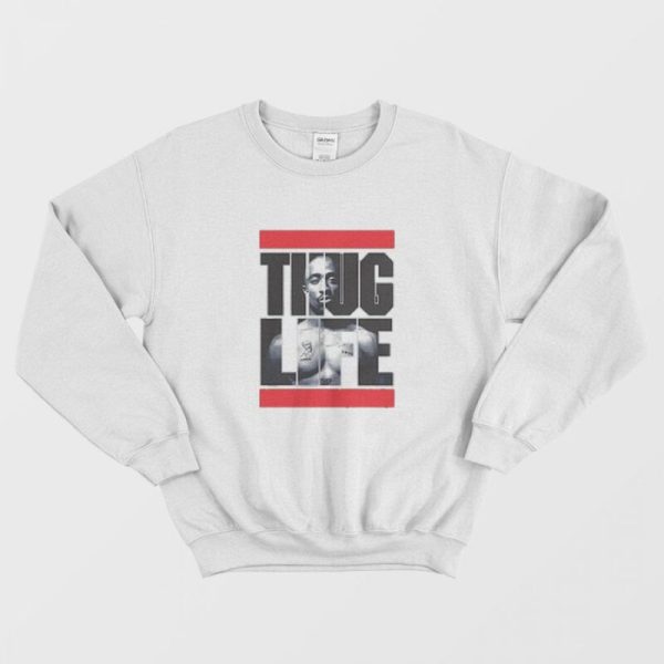 Tupac Thug Life Run Dmc Parody Sweatshirt