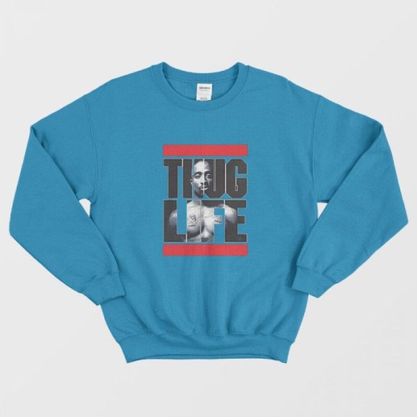 Tupac Thug Life Run Dmc Parody Sweatshirt