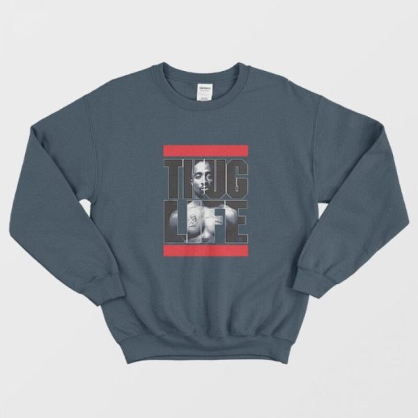 Tupac Thug Life Run Dmc Parody Sweatshirt