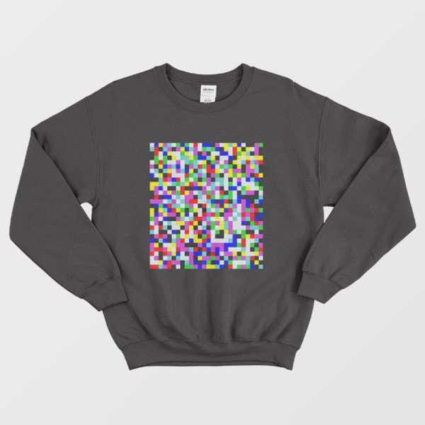 Tv Pixel Noise Grain Screen Vector Glitch Effect Sweatshirt