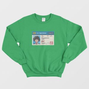 UA Student ID Card My Hero Academia Izuku Midoriya Sweatshirt