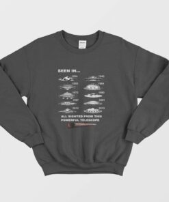 Ufos Seen Through Telescope Funny Marijuana Sweatshirt 1