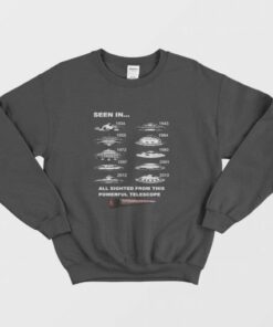 Ufos Seen Through Telescope Funny Marijuana Sweatshirt 3