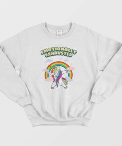 Unicorn Emotionally Exhausted Sweatshirt 2 Unicorn Emotionally Exhausted Sweatshirt 3