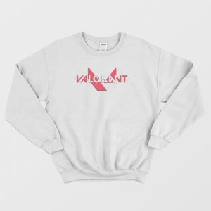 Valorant Red Logo Font Sweatshirt 3