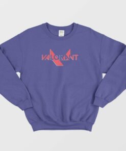 Valorant Red Logo Font Sweatshirt 3 Valorant Red Logo Font Sweatshirt 4