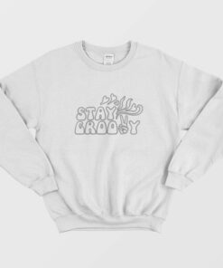 Vintage Inspired Stay Groovy Peace Sign Graphic Sweatshirt 1