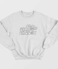 Vintage Inspired Stay Groovy Peace Sign Graphic Sweatshirt 2