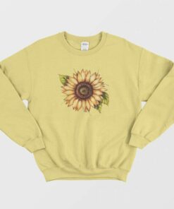 Vintage Sunflower Design Sweatshirt 1