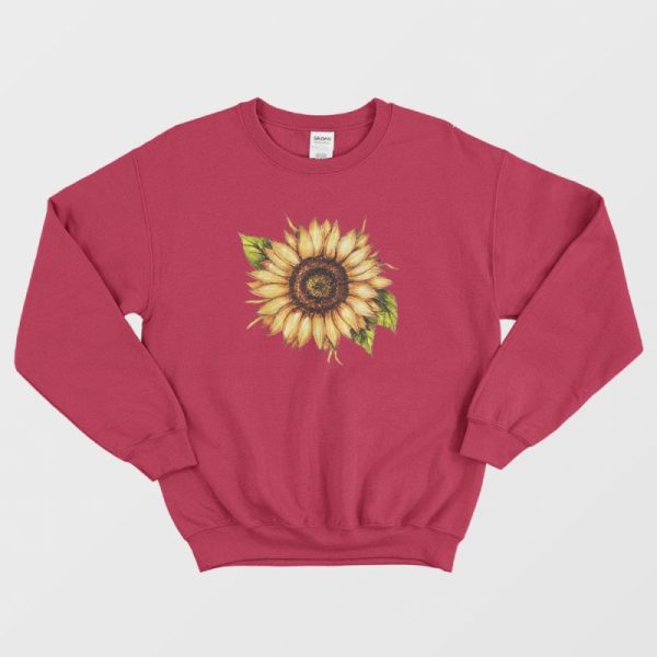 Vintage Sunflower Design Sweatshirt