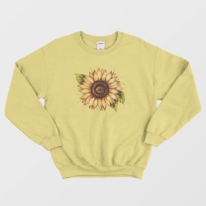 Vintage Sunflower Design Sweatshirt 4