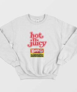 Vintage Wendy's Hot N Juicy Burger Sweatshirt 1 Vintage Wendys Hot N Juicy Burger Sweatshirt 2
