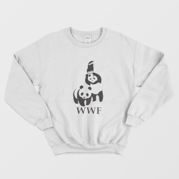 WWF Wrestling Panda Parody Sweatshirt