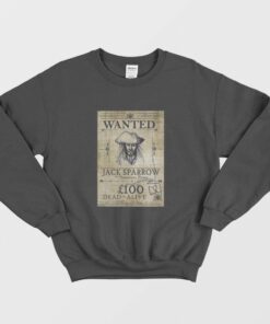 Wanted Jack Sparrow The Notorious Pirate Sweatshirt 1
