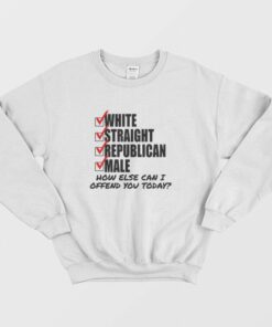 White Straight Republican Male How Else Can I Offend You Today Sweatshirt 2