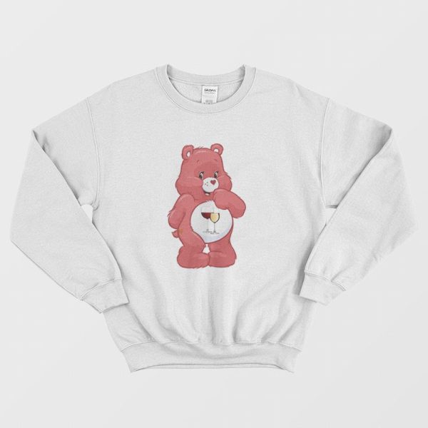 Wine Care Bear Sweatshirt