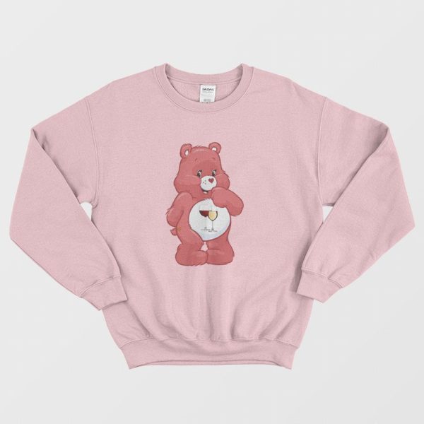 Wine Care Bear Sweatshirt