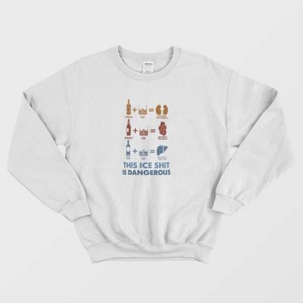 Wine Fine This Ice Shit Is Dangerous Sweatshirt