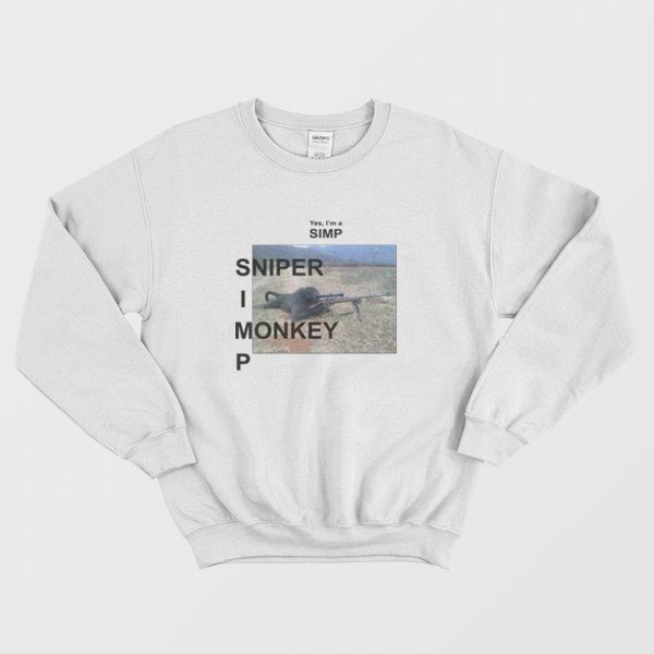 Yes I’m A Simp Sniper Monkey Sweatshirt