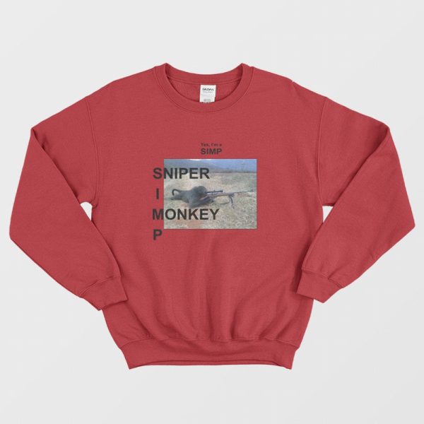 Yes I’m A Simp Sniper Monkey Sweatshirt