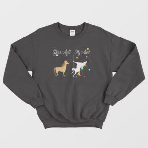 Your Aunt Horse My Aunt Unicorn Cartoon Sweatshirt 3