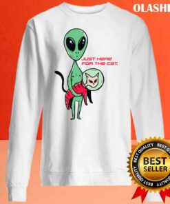 Alien Cat Lover Just Here For The Cat Shirt 2