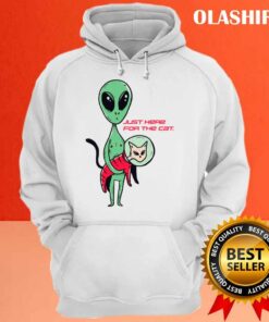 Alien Cat Lover Just Here For The Cat Shirt 3