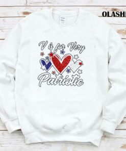 American Flag Hearts For Patriotic Women For Valentine T shirt 1