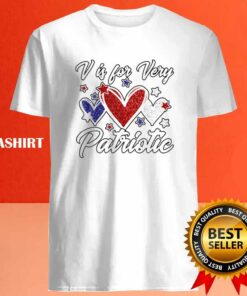 American Flag Hearts For Patriotic Women For Valentine T shirt 4