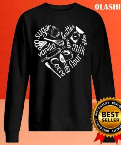 Baking Ingredients And Utensils Heart I Love To Bake T shirt 2