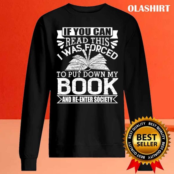 Book Lover Re-enter Society Book Worm Reader Reading Shirt