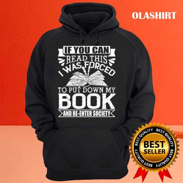 Book Lover Re-enter Society Book Worm Reader Reading Shirt