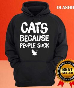 Cat Lover Cats Because People Suck T shirt 3