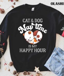 Dog Naptime Is My Happy Hour Funny Vintage Animals Cute Dogs Lover T shirt 1