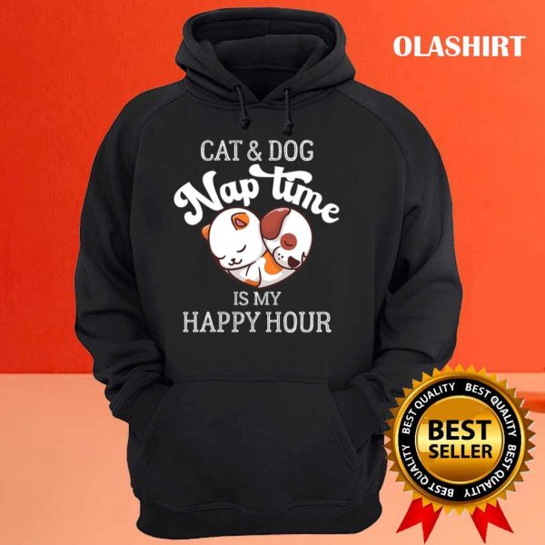 Dog Naptime Is My Happy Hour, Funny Vintage Animals Cute Dogs Lover T-shirt