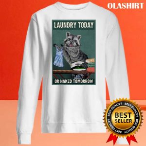 Laundry Today Or Naked Tomorrow Raccoon Lover Shirt