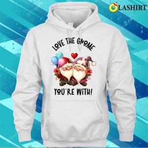 Love the Gnome Youre Two Gnomes Flowers Balloons T Shirt 3