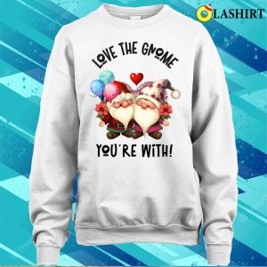 Love the Gnome Youre Two Gnomes Flowers Balloons T Shirt 4