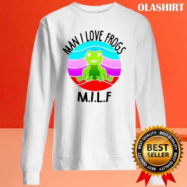 M.i.l.f Man I Love Frogs Vintage, Funny Quote Gift For Frogs Lovers Shirt