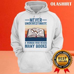 Never Underestimate A Woman Who Reads Many Books Lovers Vintage T shirt 3