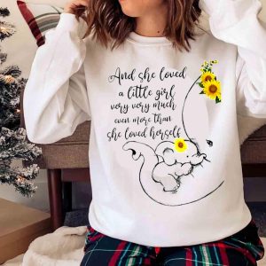 New Elephant She Loves A Little Girl Very Much Sunflower Shirts