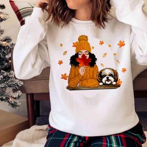 New Just A Girl Who Loves Fall And Dogs Shirt , Trending Shirt