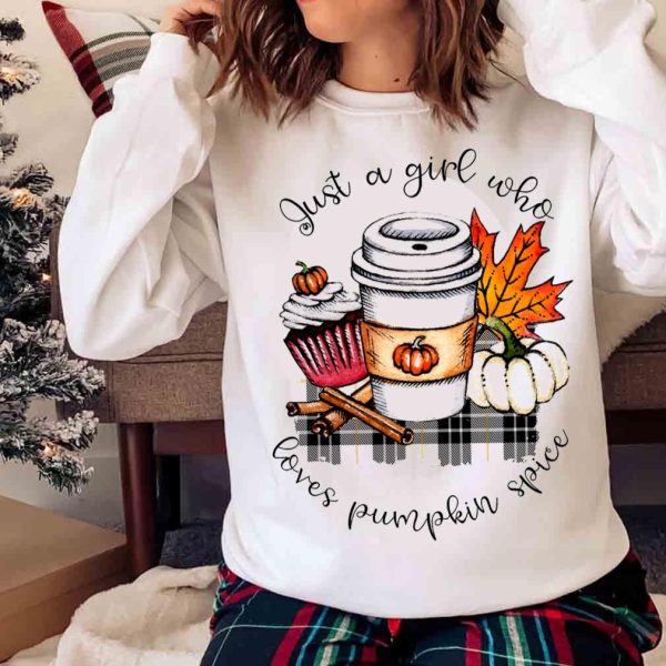 New Just A Girl Who Loves Fall Shirt, Autumn T-shirt