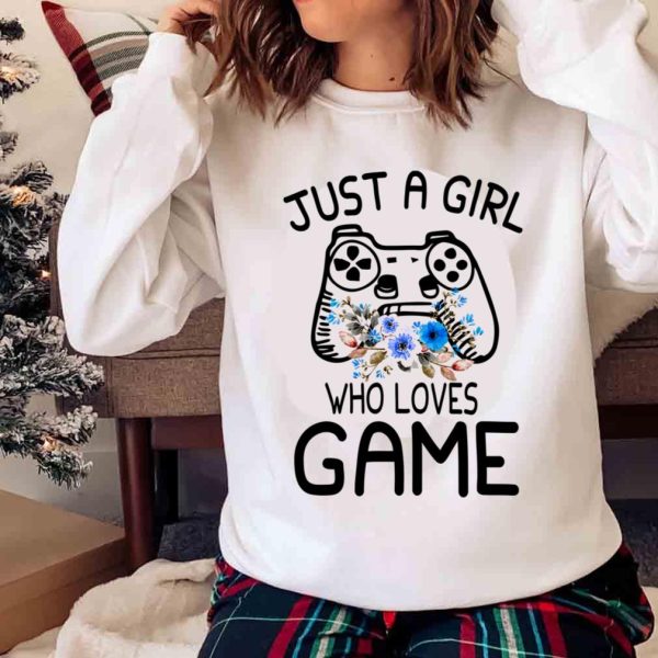 New Just A Girl Who Loves Game Flower Watercolor Shirt