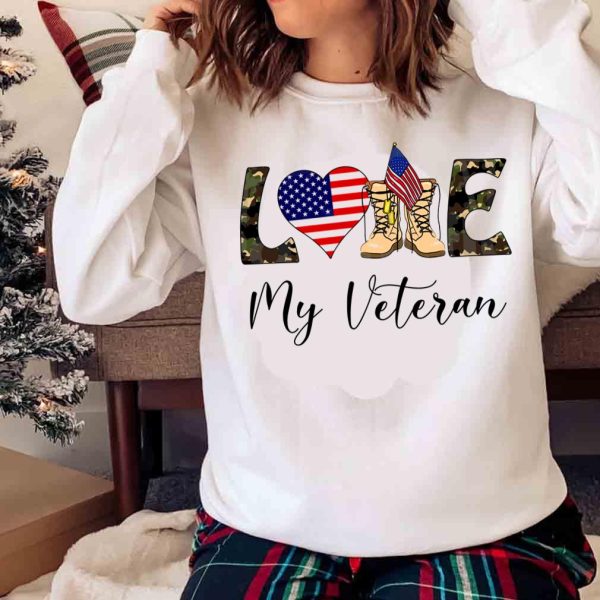 New Love My Veteran, Veteran Wife Shirt , Trending Shirt