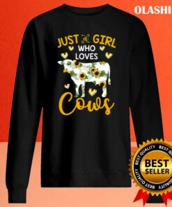 New Sunflower Just A Girl Who Loves Cows Shirt , Trending Shirt 1 New Sunflower Just A Girl Who Loves Cows Shirt Trending Shirt 2