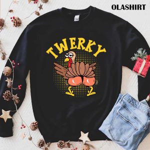 Official Funny Twerky Dance Cute Love Twerk Dancing Thanksgiving T-shirt