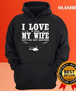 Official Helicopter I Love My Wife Funny Helicopter Lover Shirt 3
