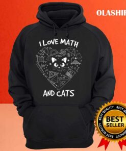 Official I Love Math And Cats Cute Kitty Cat Feline Lover T shirt 3