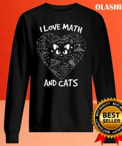 Official I Love Math And Cats Cute Kitty Cat Feline Lover T shirt 4